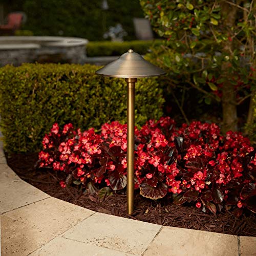 VOLT Max Spread 12V Cast Brass Path Light 25 Tall with LED Bulb