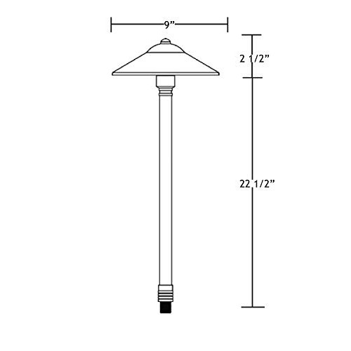 VOLT Max Spread 12V Cast Brass Path Light 25 Tall with LED Bulb