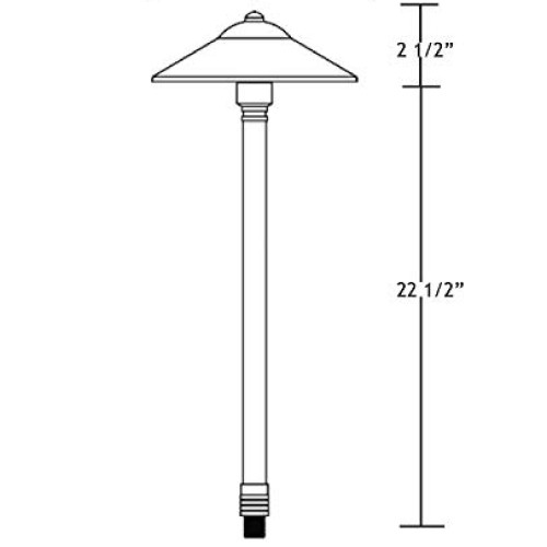 VOLT Max Spread 12V Cast Brass Path Light 25 Tall with LED Bulb