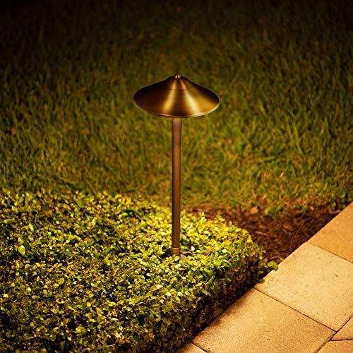 VOLT Max Spread 12V Cast Brass Path Light 25 Tall with LED Bulb
