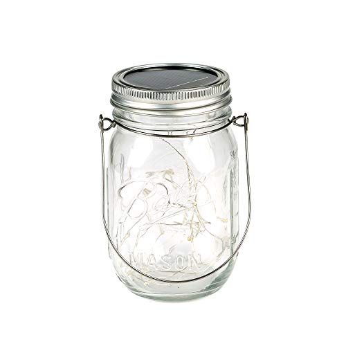 Solar Mason Jar Lid LightHandle/Fairy Sticker Included,6 Pack 30...