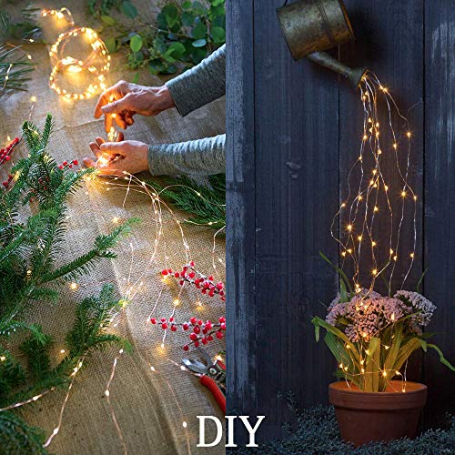 VOOKRY Solar 10 Strands 200 LEDs String Fairy Lights, Starry Coppe...