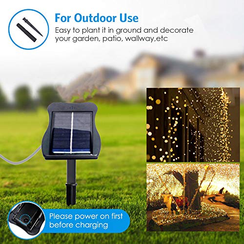 VOOKRY Solar 10 Strands 200 LEDs String Fairy Lights, Starry Coppe...