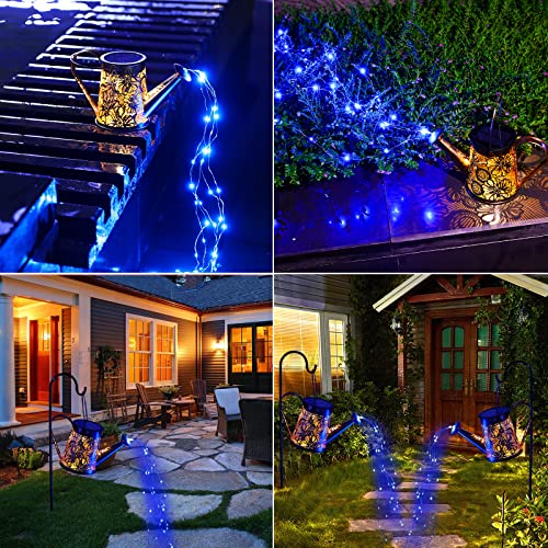 VOOKRY Solar Watering Can with Lights Christmas Decorations Metal ...