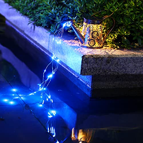 VOOKRY Solar Watering Can with Lights Christmas Decorations Metal ...