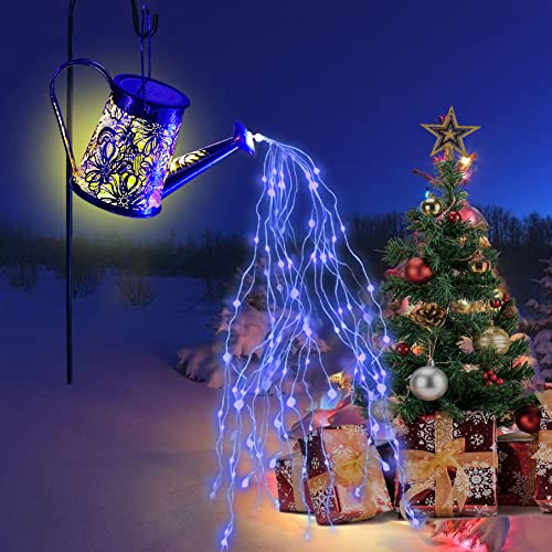 VOOKRY Solar Watering Can with Lights Christmas Decorations Metal ...