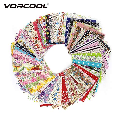 Cotton Fabric Craft Squares Quilting Sewing Floral Precut Fabric S...