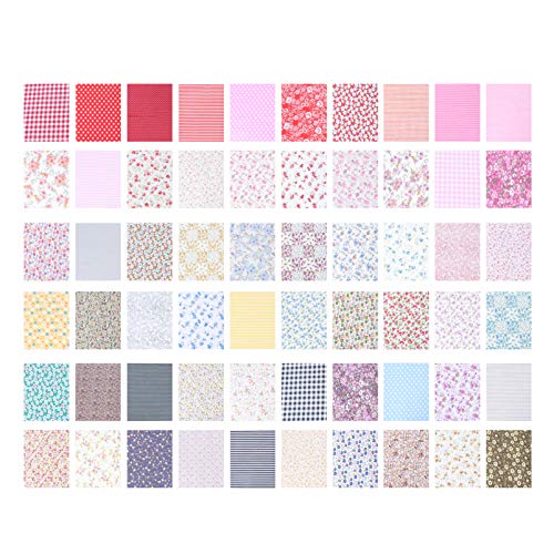 Cotton Fabric Craft Squares Quilting Sewing Floral Precut Fabric S...