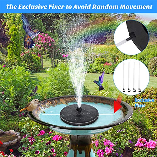 VOROSY Solar Fountain, Upgraded 2.5W Solar Bird Bath Fountain with...