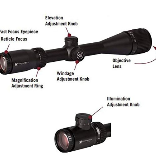 Vortex Crossfire II 3-9x40 Rifle Scope, V-Brite Reticle
