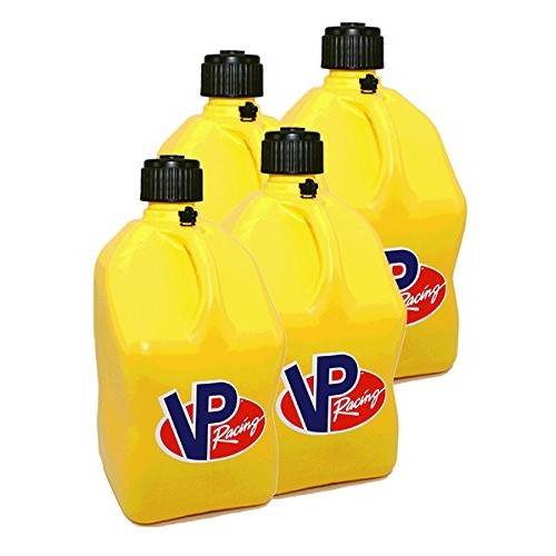 4 Pack VP 5 Gallon Square Yellow Racing Utility Jugs