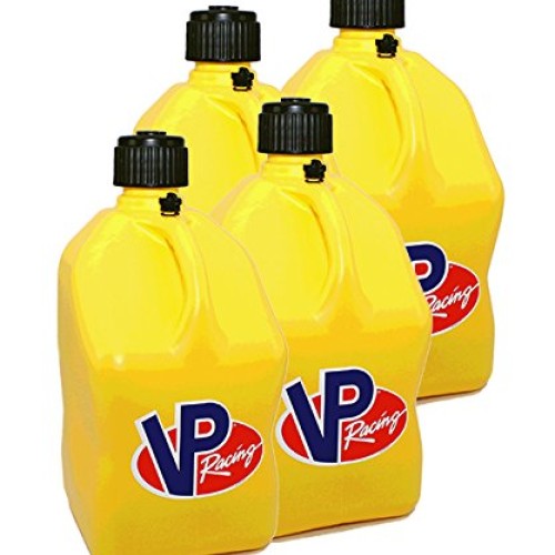 4 Pack VP 5 Gallon Square Yellow Racing Utility Jugs