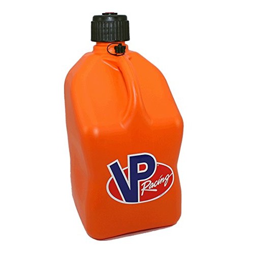 2 Pack VP 5 Gallon Square Orange Racing Utility Jugs with 2 Deluxe...