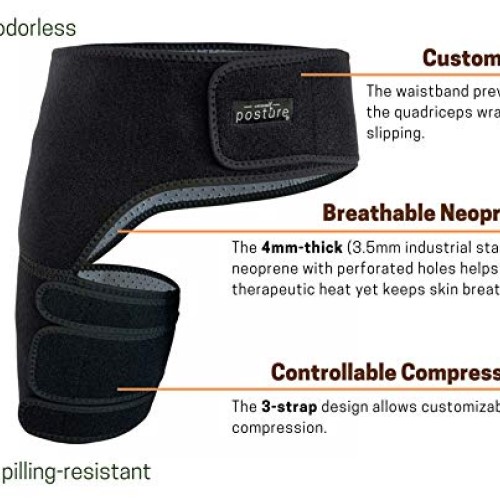 Vriksasana Groin Hip Brace | Sciatica Support Wrap | Hamstring Com...