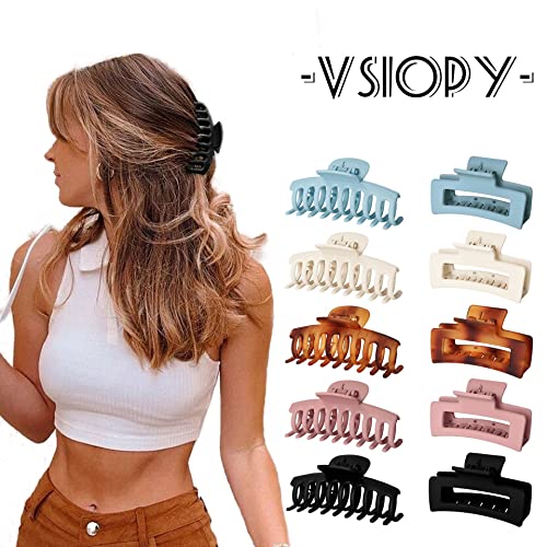 Vsiopy 10pcs Hair Claw Clips for Women Hair, 3.5 Inch Nonslip Medi...