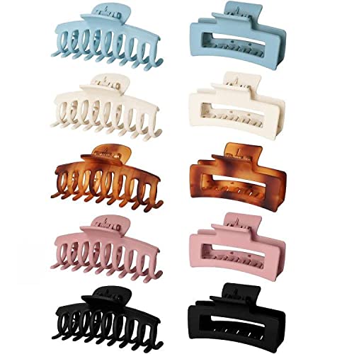 Vsiopy 10pcs Hair Claw Clips for Women Hair, 3.5 Inch Nonslip Medi...