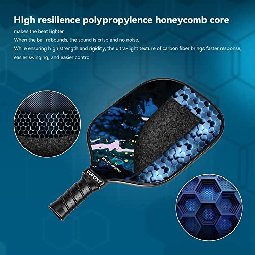 VUFOXT Pickleball Paddles Set of 2 , 99.99% Carbon Fiber, Graphite...
