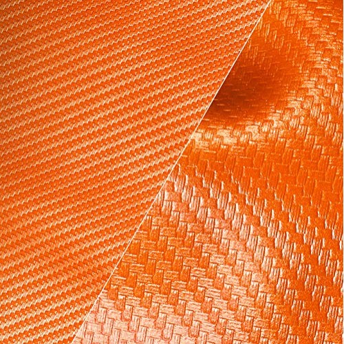 VViViD Orange Carbon Fiber Weatherproof Faux Leather Finish Marine...