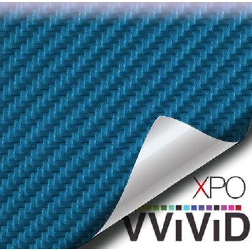 VViViD Blue Metallic Carbon Fiber Weatherproof Faux Leather Finish...