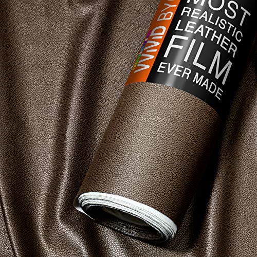 VViViD Bycast65 Brown Correct-Grain Faux Leather Marine Vinyl Fabr...