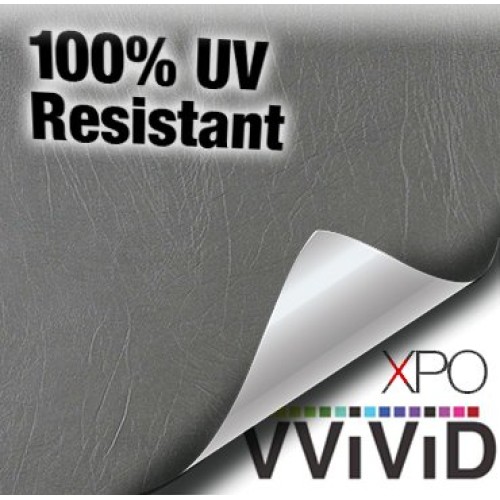 VViViD Grey Weatherproof Faux Leather Finish Marine Vinyl Fabric ...
