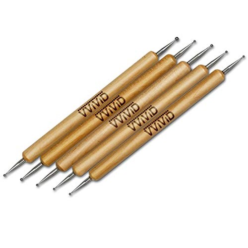 VViViD Sculpt Double Ended 5-Piece Metal Ball Stylus & Wooden Hand...
