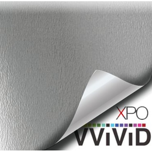VViViD Silver Weatherproof Faux Leather Finish Marine Vinyl Fabric...