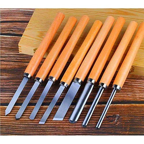 8PCS HSS Wood Lathe Chisel Set for Wood Chisel Lathe Turning Tools...