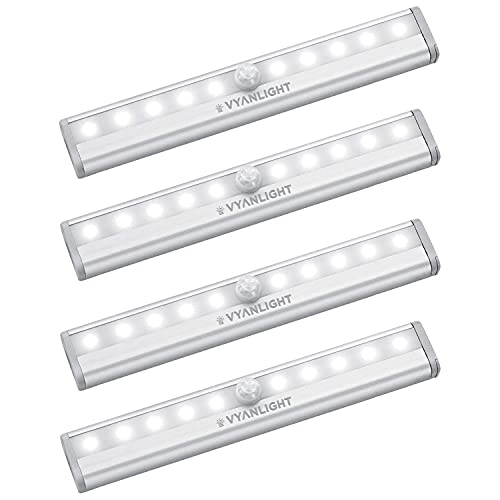 VYANLIGHT Motion Sensor LED Lights, 10 LED Battery Operated Motion...