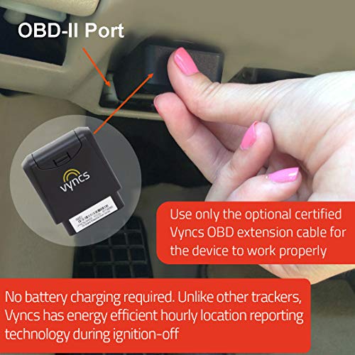 VyncsPro GPS Tracker No Monthly Fee 3G OBD Car Tracker Real Time G...