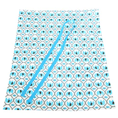 Elephants Reusable Fabric Gift Bag for Baby Shower, Child’s Birthd...