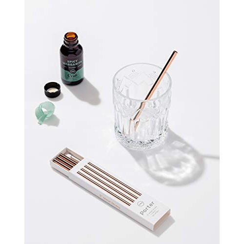W&P Porter Stainless Steel Metal Straws w/ Cleaner Brush | Copper ...