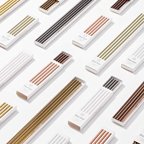 W&P Porter Stainless Steel Metal Straws w/ Cleaner Brush | Copper ...