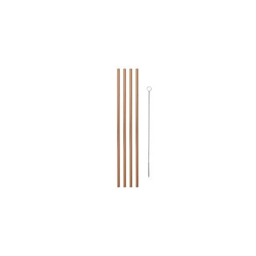 W&P Porter Stainless Steel Metal Straws w/ Cleaner Brush | Copper ...