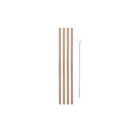 W&P Porter Stainless Steel Metal Straws w/ Cleaner Brush | Copper ...