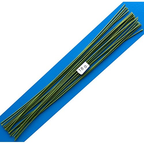 18 Gauge Green Cotton Covered Floral Wire - 20 feet per Bundle 6....