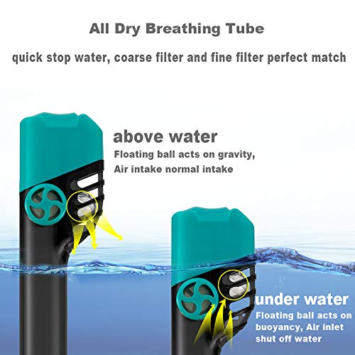 WSTOO Snorkel Mask with Latest Dry Top Breathing System,Fold 180 D...