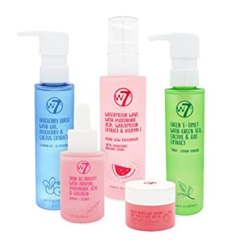 W7 Self-Care Skincare Gift Set - Moisturiser, Serum, Toner, Cleans...