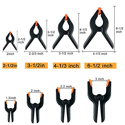 WAENLIR 6-Piece 6inch Nylon Spring Clamp Set Plastics Clips for ba...