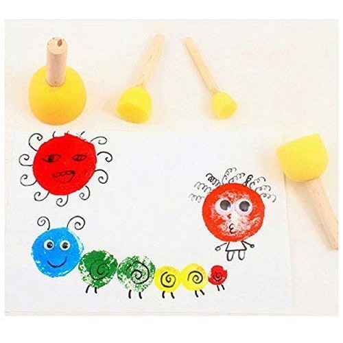 WAFJAMF 20-Pieces Assorted Size Round Sponges Brush Set, Paint Too...