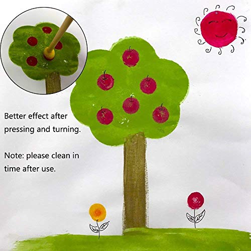 WAFJAMF 20-Pieces Assorted Size Round Sponges Brush Set, Paint Too...