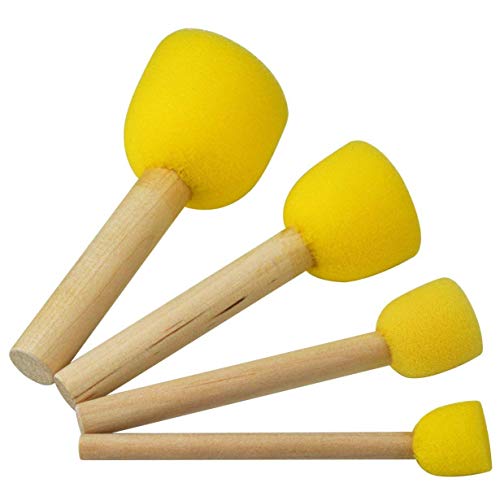 WAFJAMF 20-Pieces Assorted Size Round Sponges Brush Set, Paint Too...