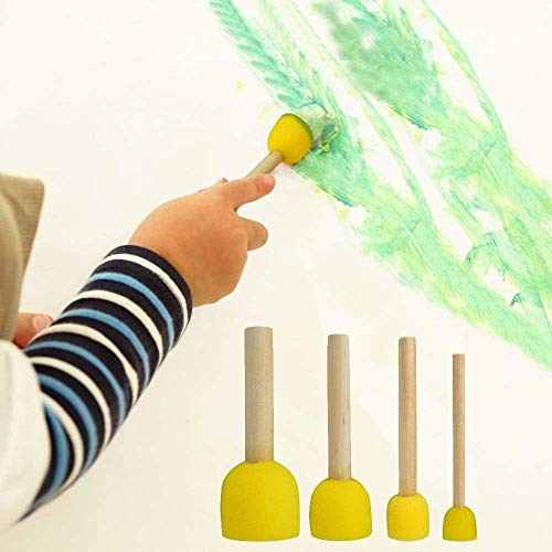 WAFJAMF 20-Pieces Assorted Size Round Sponges Brush Set, Paint Too...