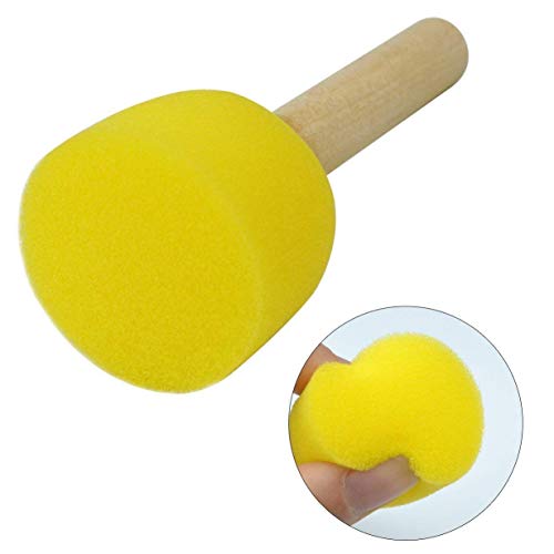 WAFJAMF 20-Pieces Assorted Size Round Sponges Brush Set, Paint Too...