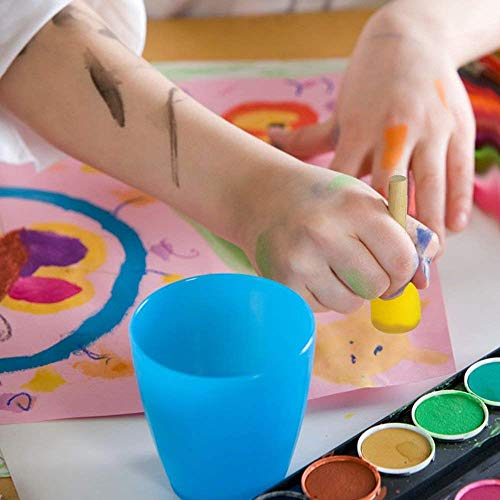 WAFJAMF 40-Pieces Assorted Size Round Sponges Brush Set, Paint Too...