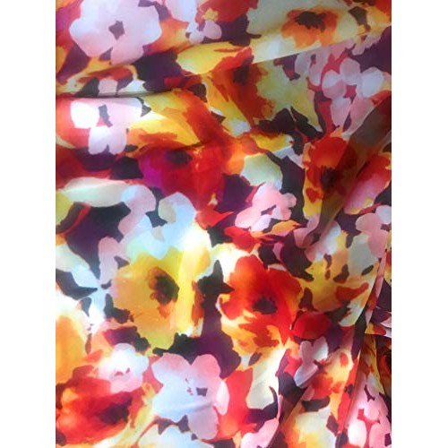 Multicolor Floral Print Chiffon Fabric 60” Width Sold by The Yard