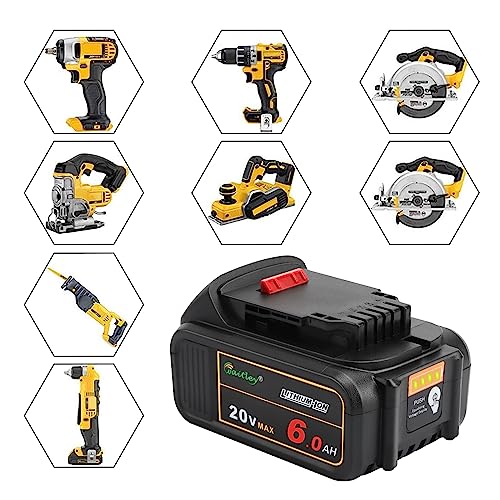 waitley 20V 6.0A Replacement Battery Compatible with Dewalt DCB200...