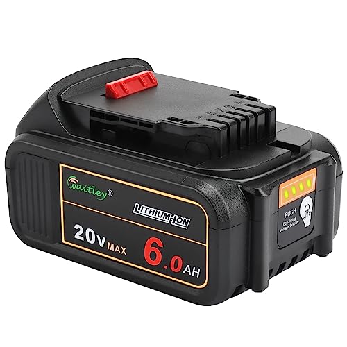 waitley 20V 6.0A Replacement Battery Compatible with Dewalt DCB200...