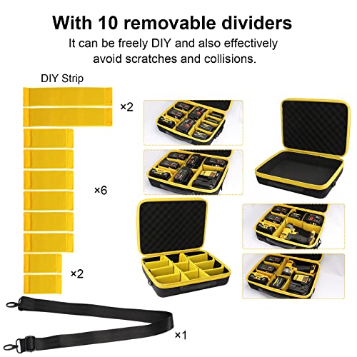 waitley Battery Carrying Storage Case Compatible with Dewalt 8v/12...