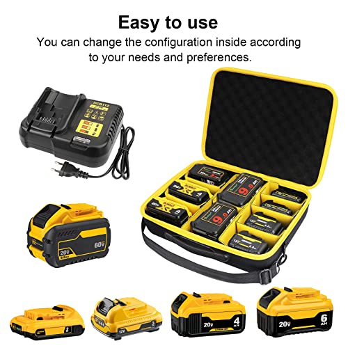 waitley Battery Carrying Storage Case Compatible with Dewalt 8v/12...